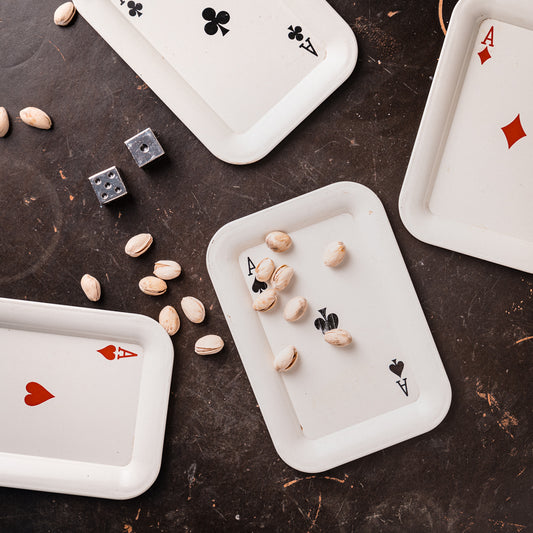 50's Playing Cards Snack Trays